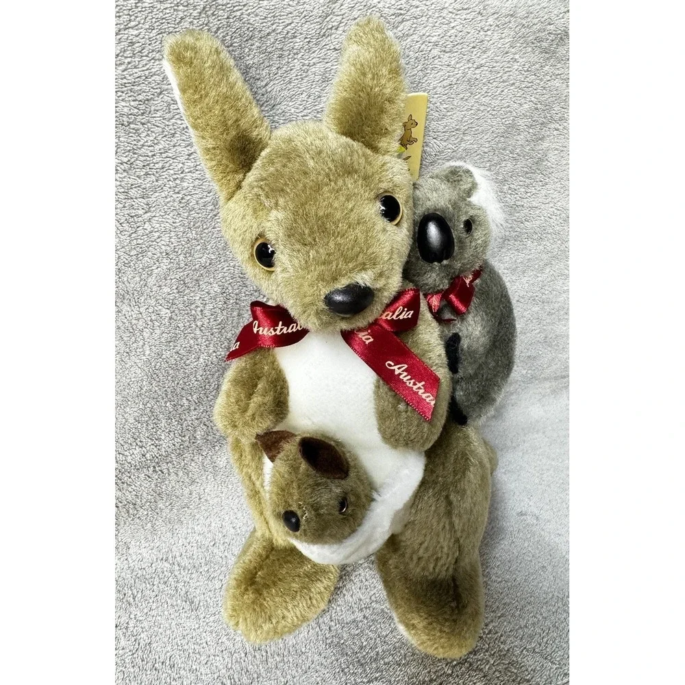 I ❤️AUS Australia Kangaroo W/Baby Joey & Koala Bear Plush Stuffed Animal Toy 11